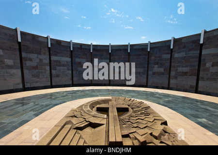 Museum and Memorial of the Armenian Genocide on Tsitsernakaberd in Yerevan Armenia Stock Photo