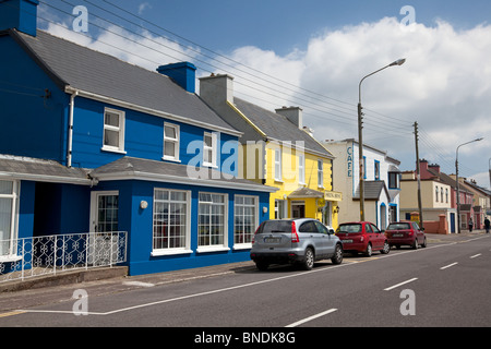 Colourful houses in the town of Waterville on the Ring of Kerry, Co. Kerry, Ireland Stock Photo