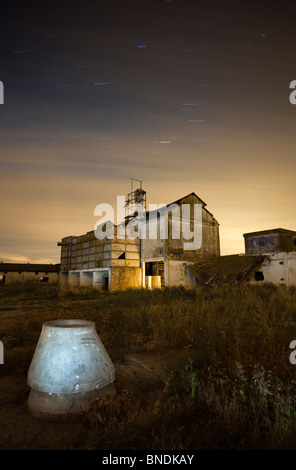 Farm house at night with starry skies and cloudy Stock Photo - Alamy
