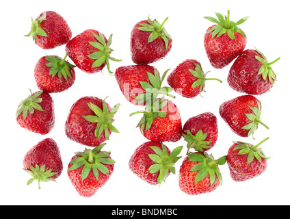 Fresh and tasty strawberries on white background Stock Photo - Alamy
