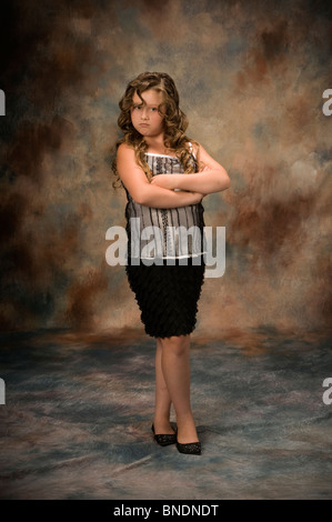 portrait of young preteen girl Stock Photo