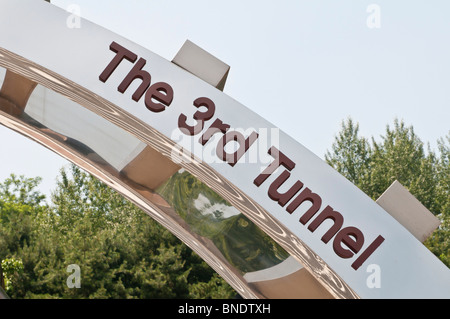 Reunification monument detail for the 3rd Tunnel of Aggression (3rd Infiltration Tunnel), DMZ, Demilitarized Zone, South Korea Stock Photo