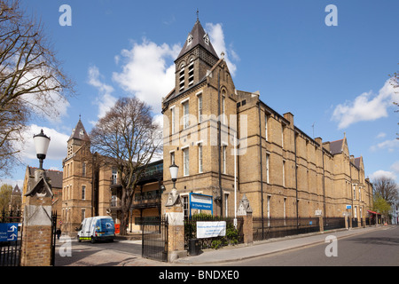 Exterior of St Charles Hospital in West London UK. A grade 2 listed building recently refurbished Stock Photo