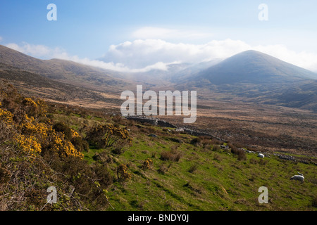 Connor Pass Dingle Peninsula County Co. Kerry in spring sunshine Republic of Ireland Eire Europe Stock Photo