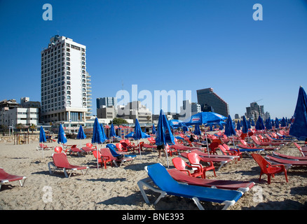 Frischman Beach in tel Aviv - Israel Stock Photo