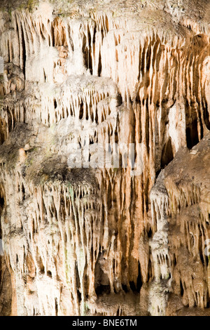 Limestone formations in Pooles Cavern, Peak District National Park, Buxton, Derbyshire Stock Photo