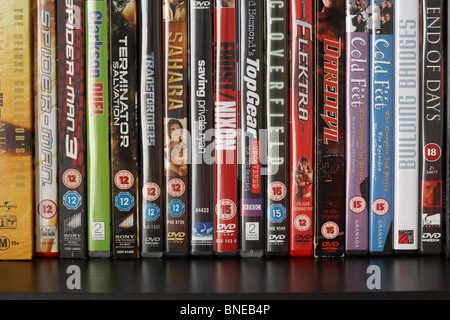 row of dvd video cases showing BBFC and irish film censors office 12 ...