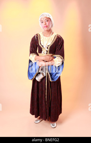 Cute medieval humble feudal vassal Stock Photo