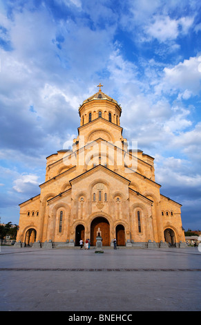 Tsminda Sameba Cathedral, Tbilisi, Georgia Stock Photo