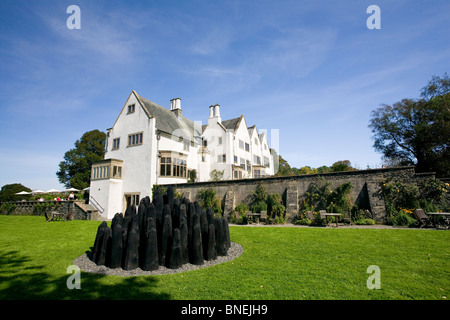 Blackwell House and David Nash's Black Dome Stock Photo