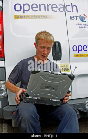 British Telecom engineer Stock Photo