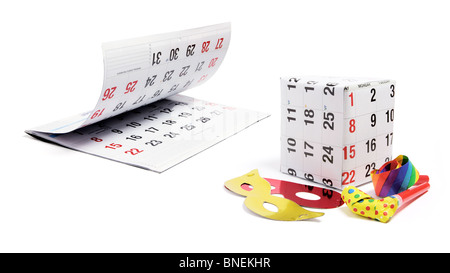 Calendar and Gift Parcel Stock Photo