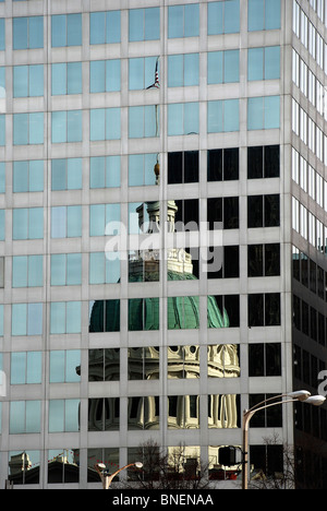 Reflection of Old Courthouse in St. Louis. Stock Photo