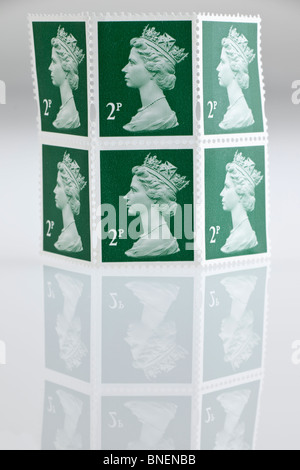 Close up of block of 4 postage stamps issued in 1969