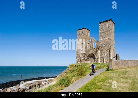 Reculver Towers & Roman Fort, Kent, United Kingdom Stock Photo