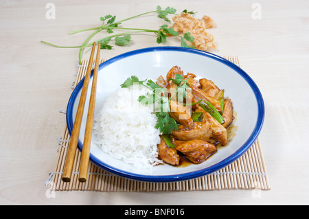 chicken rice asian food thai food chinese food Stock Photo