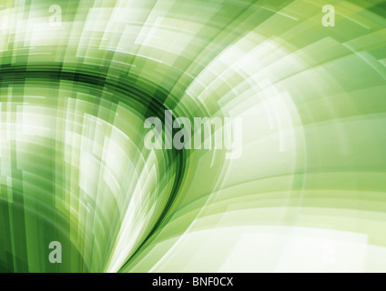 Abstract green and white swirling geometric patterns background Stock Photo