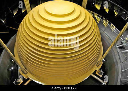 Wind damper in a skyscraper, Taipei 101, Taipei, Taiwan Stock Photo