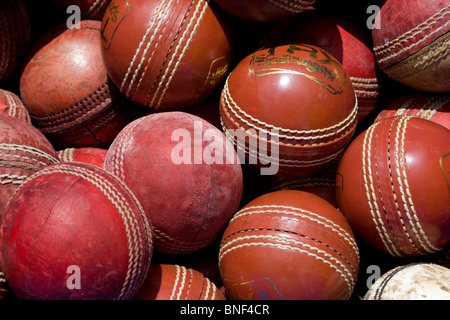 red cricket balls Stock Photo