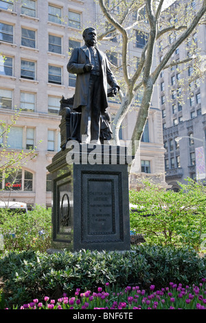 Chester Alan Arthur Statue, 21st President of the U.S., Madison Square Park, NYC Stock Photo