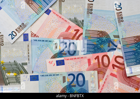 Spanish Euro Currency Banknotes Stock Photo