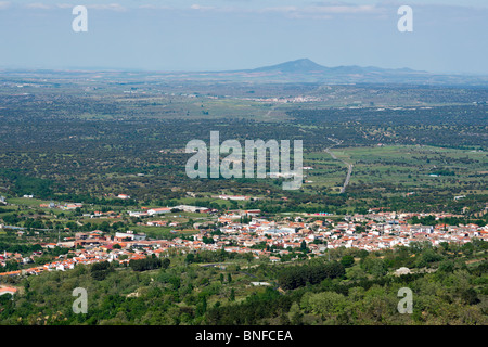 View of a village San Pablo de los Montes in Castile la Mancha, Spain Stock Photo