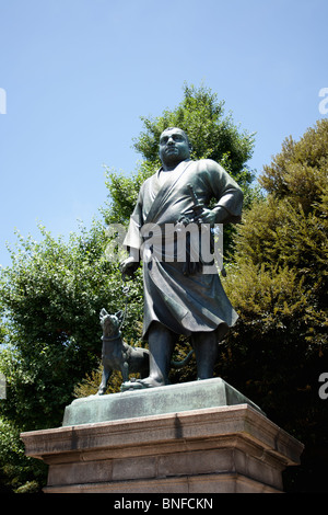 Famous Statue of Saigo Takamori in Ueno Park, Tokyo Stock Photo