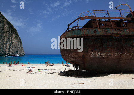 the shipwreck in zante Stock Photo