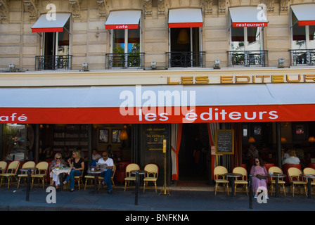 Les Editeurs cafe exterior St-Germain-des-Pres Paris France Europe Stock Photo