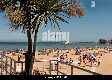 Margate Kent main town Beach temp 30 c 10/7/2010 Stock Photo