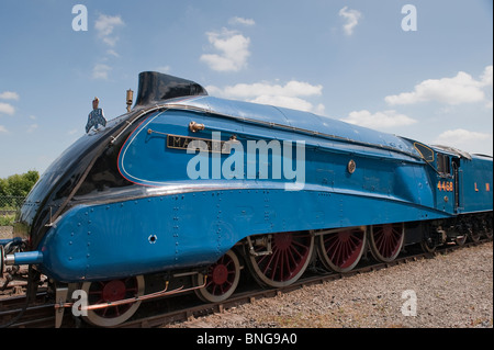 The LNER Class A4 4468 Mallard steam train at the National Railway Museum, York. Stock Photo