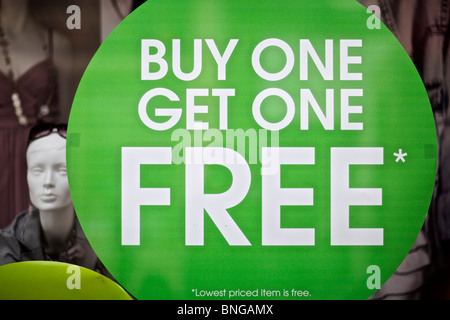 Bogof Buy one Get one Free Signs at Boux Avenue Boutique in Trafford ...