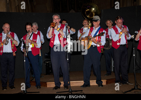 Lamarotte Dutch Jazz Band playing at Jazz Festival Upton upon Severn 2010 UK Stock Photo