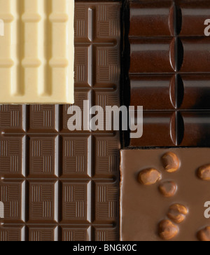 Different types of chocolate Stock Photo