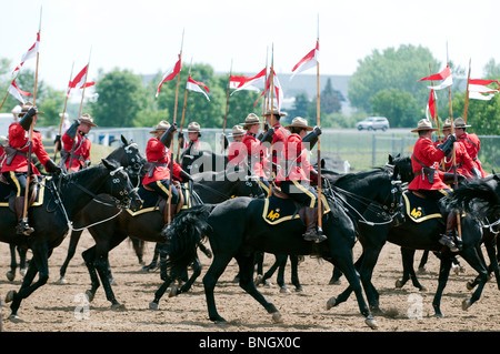 Canadian Mounted Police During The Musical Ride Show Stock Photo