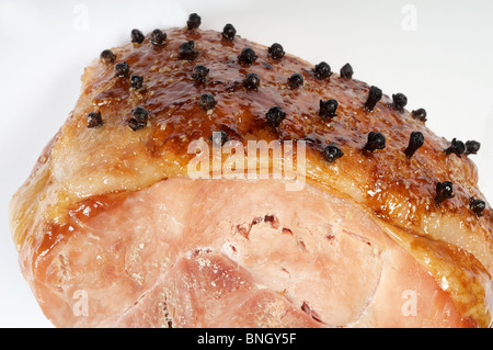 Honey roast joint of ham Stock Photo