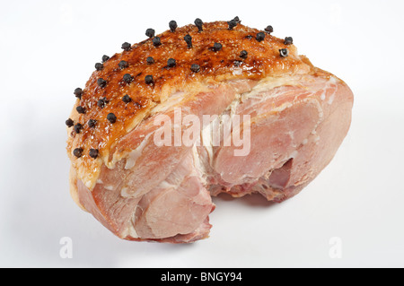 Honey roast joint of ham Stock Photo