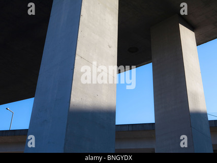 Freeway Low View Low angle view of an overpass, Seattle, Washington State, USA Stock ...