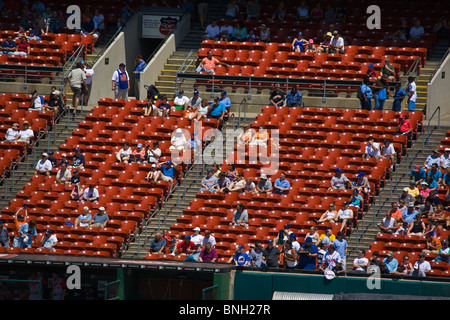 Empty seats at Baseball game in Coca-Cola Field, home of the Triple-A Buffalo Bisons of the International League in Buffalo New Stock Photo
