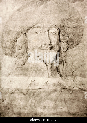 King Charles I of England 1600 - 1649. After a drawing by Vandyck. Stock Photo