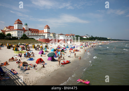 Bathing fun on the Baltic Sea Nudist beach Prerow on the Darss Stock