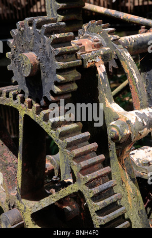 Spillway gears at Hagley Museum along Brandywine River Stock Photo