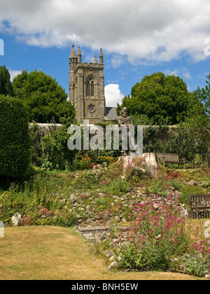 Statue of King Alfred in the ruins of Shaftesbury Abbey Dorset UK Stock ...