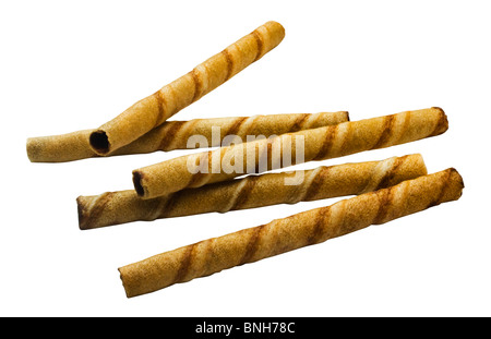 Close-up of chocolate wafer sticks Stock Photo