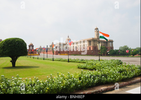 Facade of a government building, Rashtrapati Bhawan, New Delhi, India Stock Photo