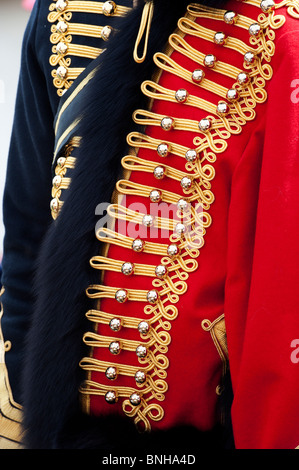 Officer of the 4th regiment of Hussars. French-hussars officer re-enactment Stock Photo