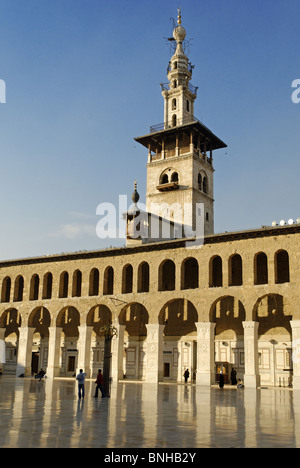 Damascus Syria Umayyaden Omayyaden mosque Middle East Arabia old Town Arabic Arabian architecture arcade arcades building Stock Photo