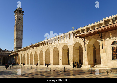 Damascus Syria Umayyaden Omayyaden mosque Middle East Arabia old Town Arabic Arabian architecture arcade arcades building Stock Photo