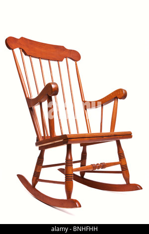 Photo of a Rocking chair isolated on a white background Stock Photo