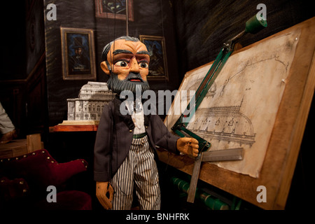 Marionette puppet displayed at the museum of Puppets which aims to promote puppetry as a communicative art form located in the city of Holon Israel Stock Photo